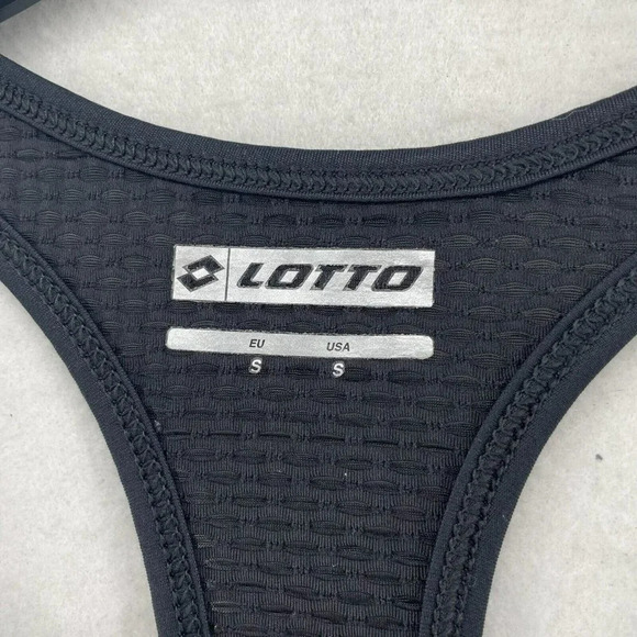 Lotto Tank Top Women’s Sz S Purple Black Popflower Print Racerback Athleisure - Picture 10 of 12